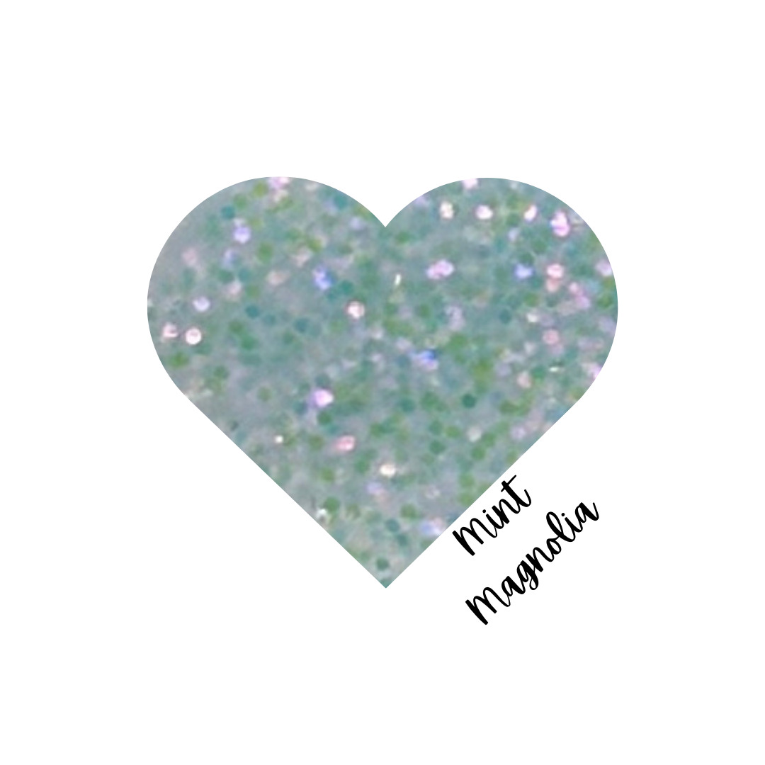 MINT MAGNOLIA- GLITTER ACRYLIC