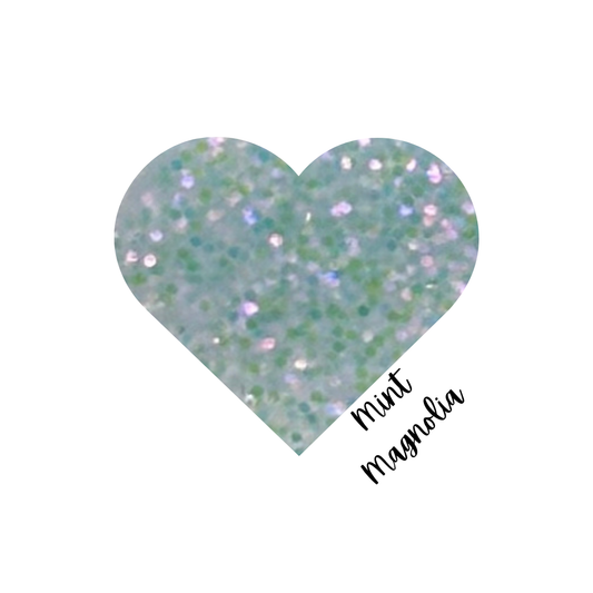MINT MAGNOLIA- GLITTER ACRYLIC