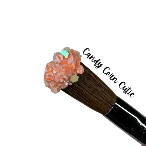 CANDY CORN CUTIE- GLITTER ACRYLIC