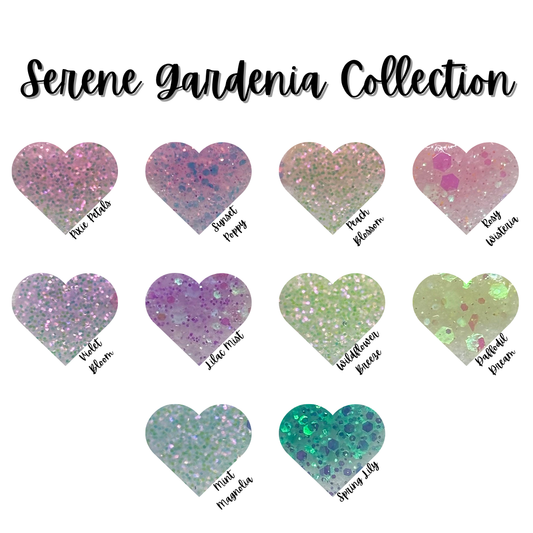SERENE GARDENIA GLITTER ACRYLIC COLLECTION