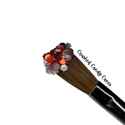 CRUSHED CANDY CANES- GLITTER ACRYLIC