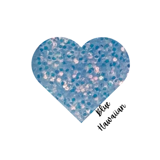 BLUE HAWAIIAN- GLITTER ACRYLIC